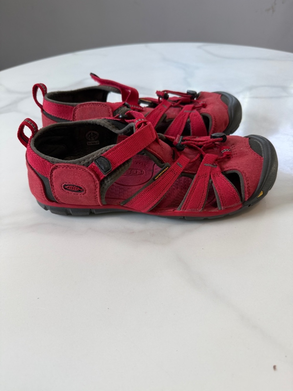 Keene women’s Red Closed-Toe Adventure Sandals